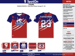 Mens V Neck Jersey Blue-Red