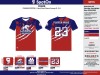 Mens V Neck Jersey Blue-Red