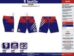 Womens Shorts Blue-Red without pockets