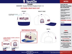 Standard Full Fabric Snapback Hats White-Blue