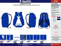 KANSAS UNITED Basketball Standard Backpacks